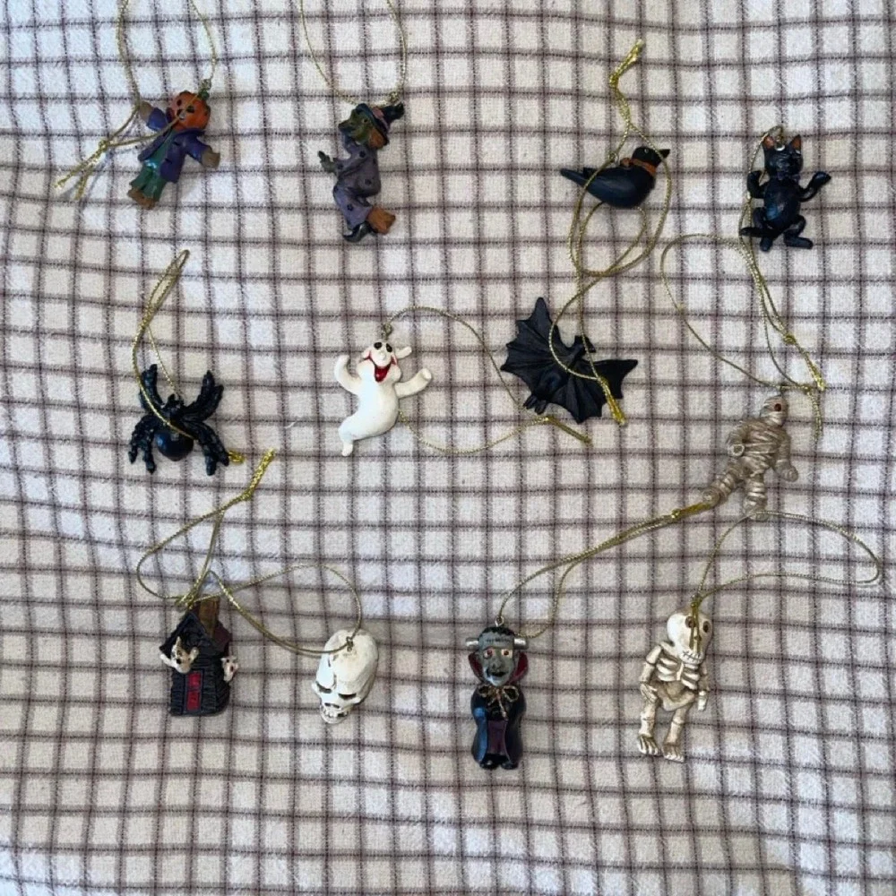 Set of 12 Mini Halloween Tree Ornaments 🎃👻